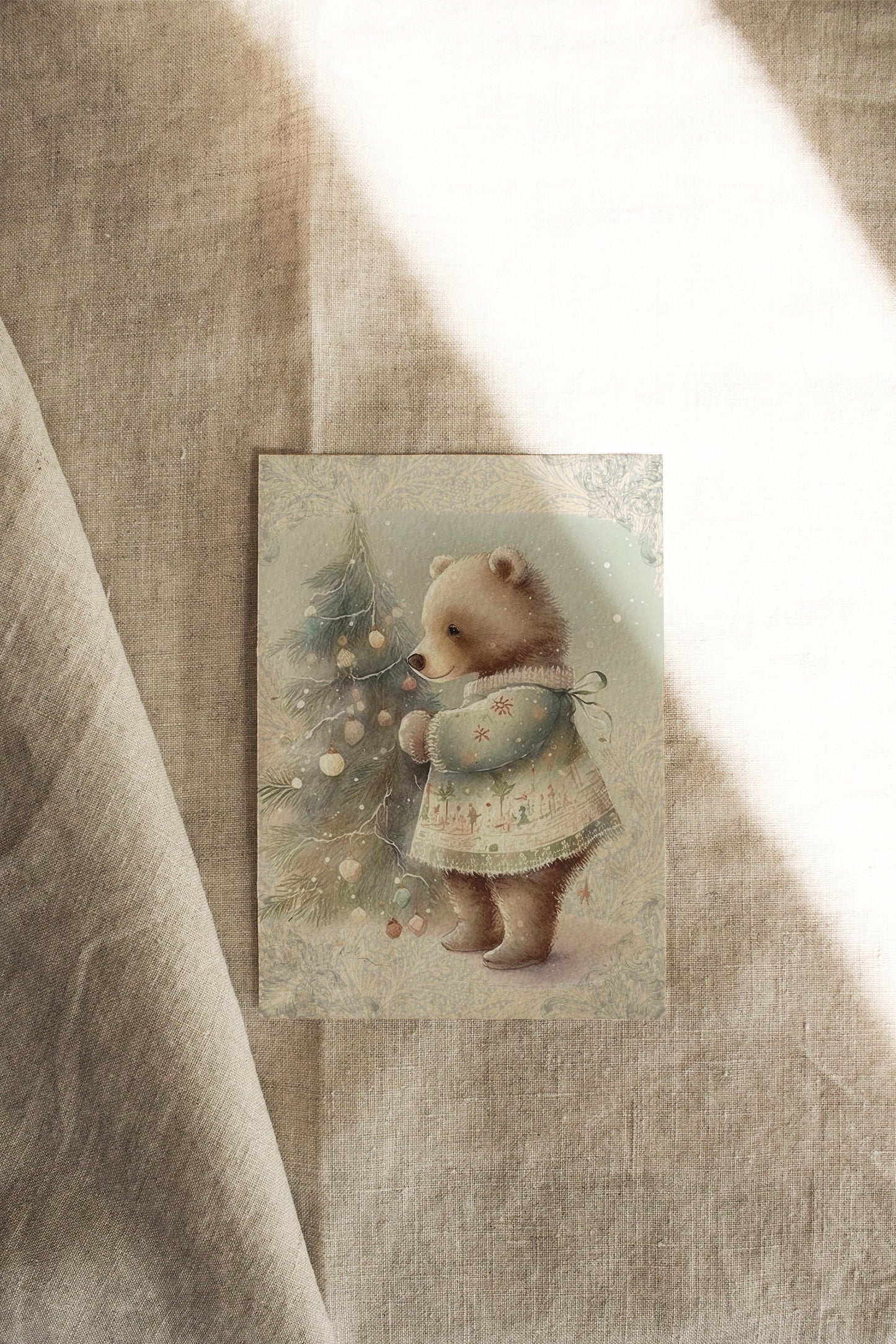 Emery Bear | Classic Christmas Tales | Artisan Christmas Card