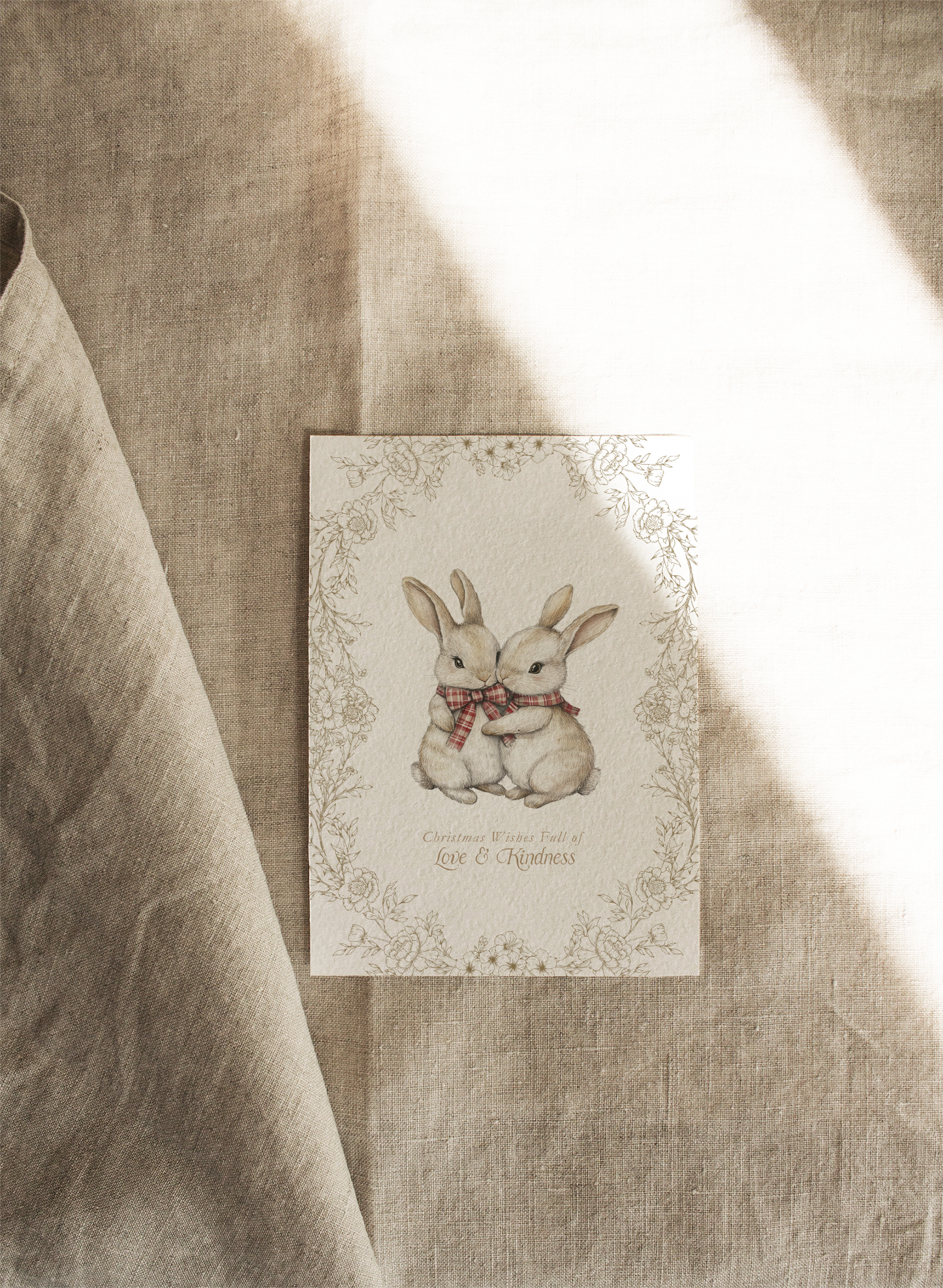 Bunny Cuddles | Classic Christmas Tales | Artisan Christmas Card