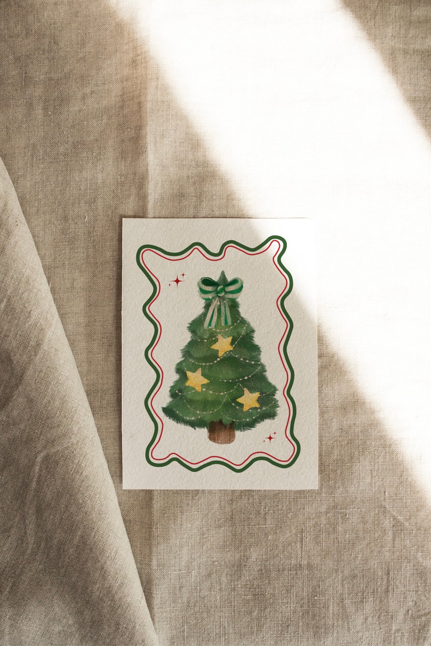 Oh Christmas Tree | A Vintage Retro Christmas | Artisan Christmas Card