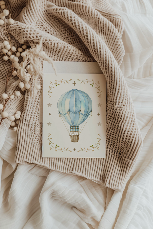 Blue Hot Air Balloon | Artisan Card