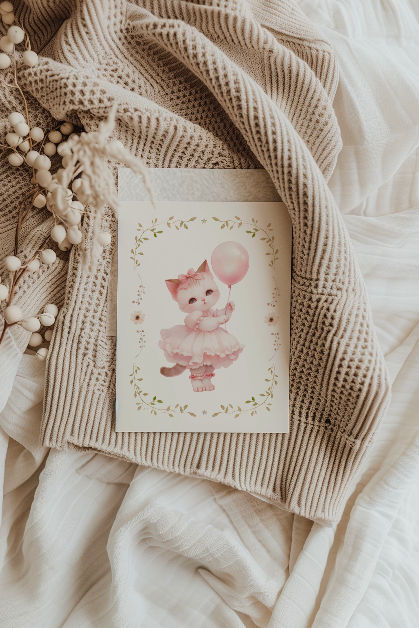 Kitten’s Pretty Pink Party | Artisan Card