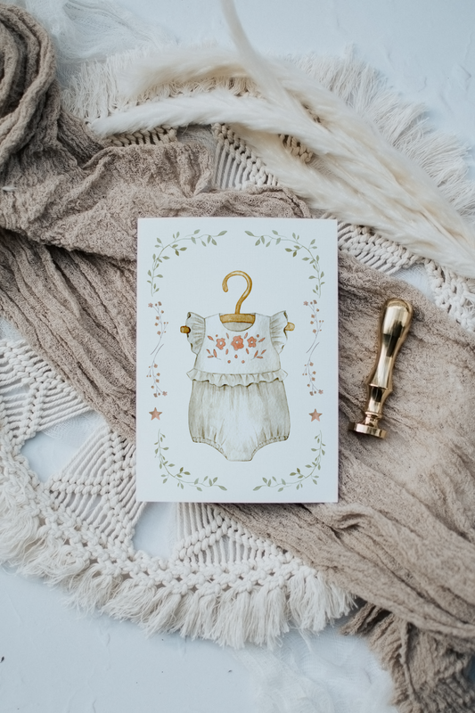 Embroidered Baby Romper | Artisan Card