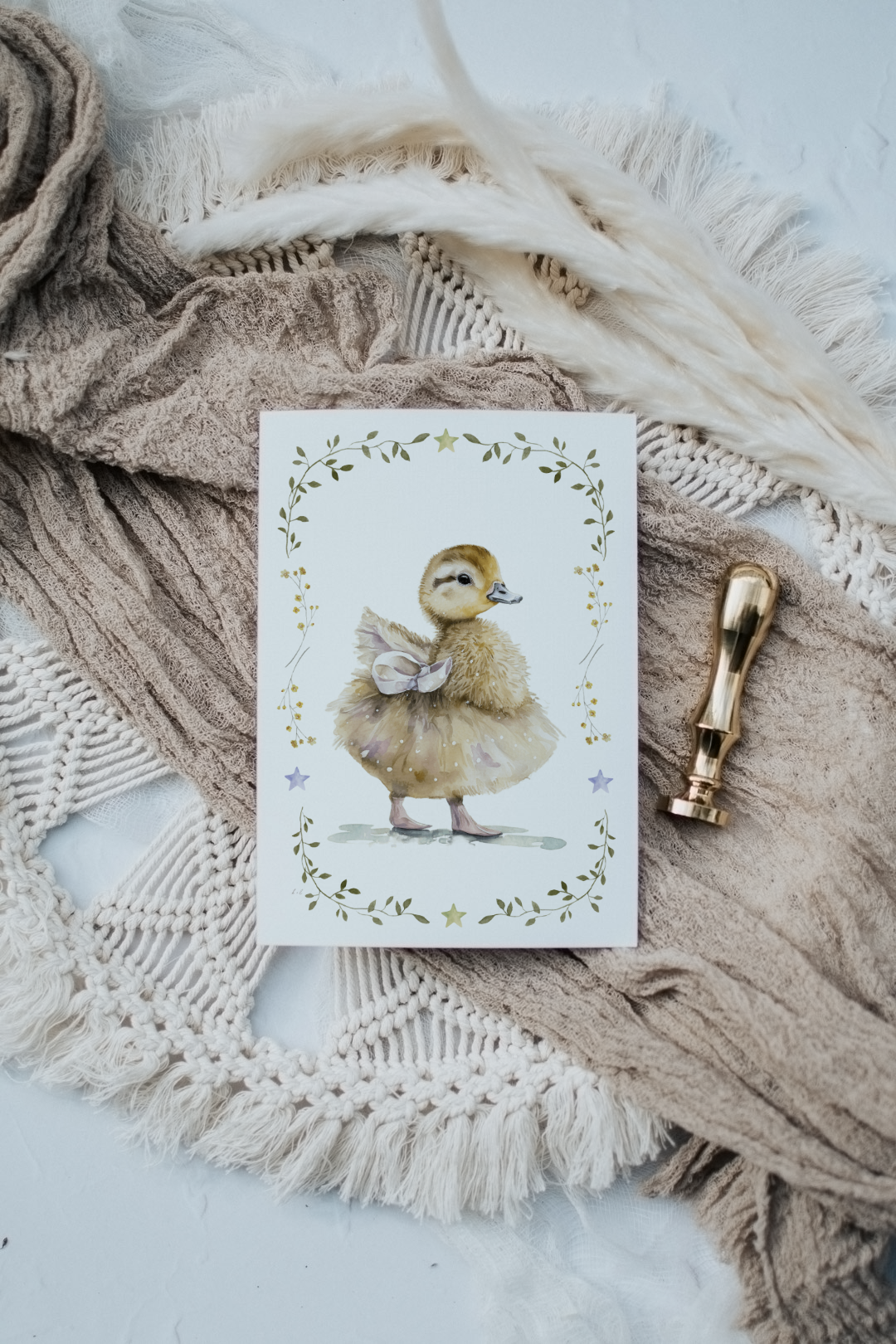 Ballerina Duckling No. 2 | Artisan Card