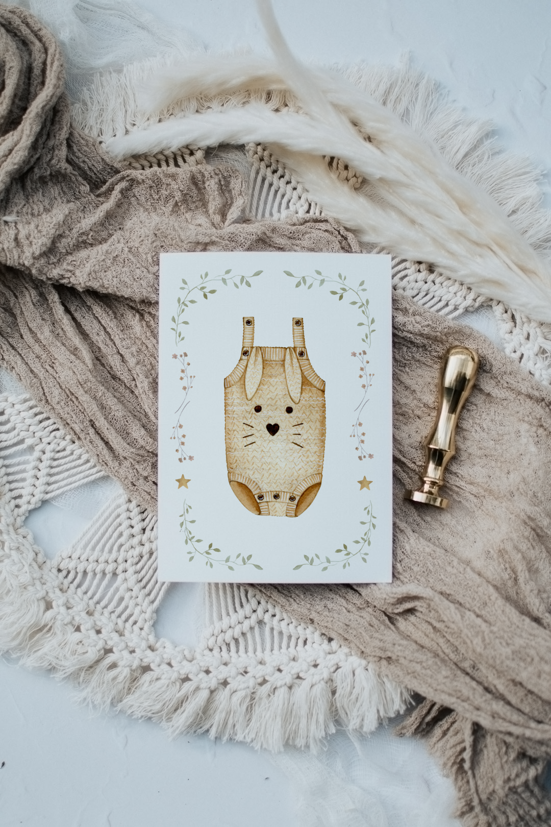 Neutral Baby Romper | Artisan Card