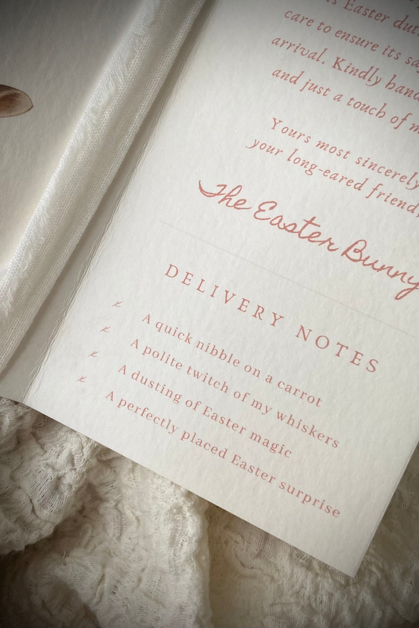 Personalised Delivery Card from the Easter Bunny | Pink