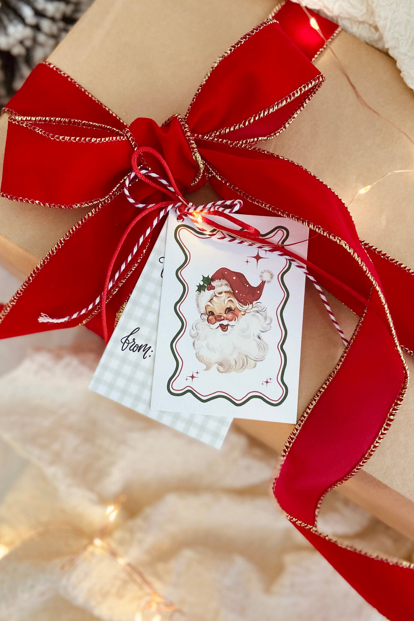 Gift Tags | Set of 4 | Vintage Retro Christmas