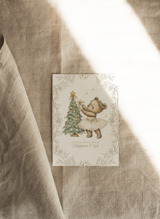 Holly Bear | Classic Christmas Tales | Artisan Christmas Card