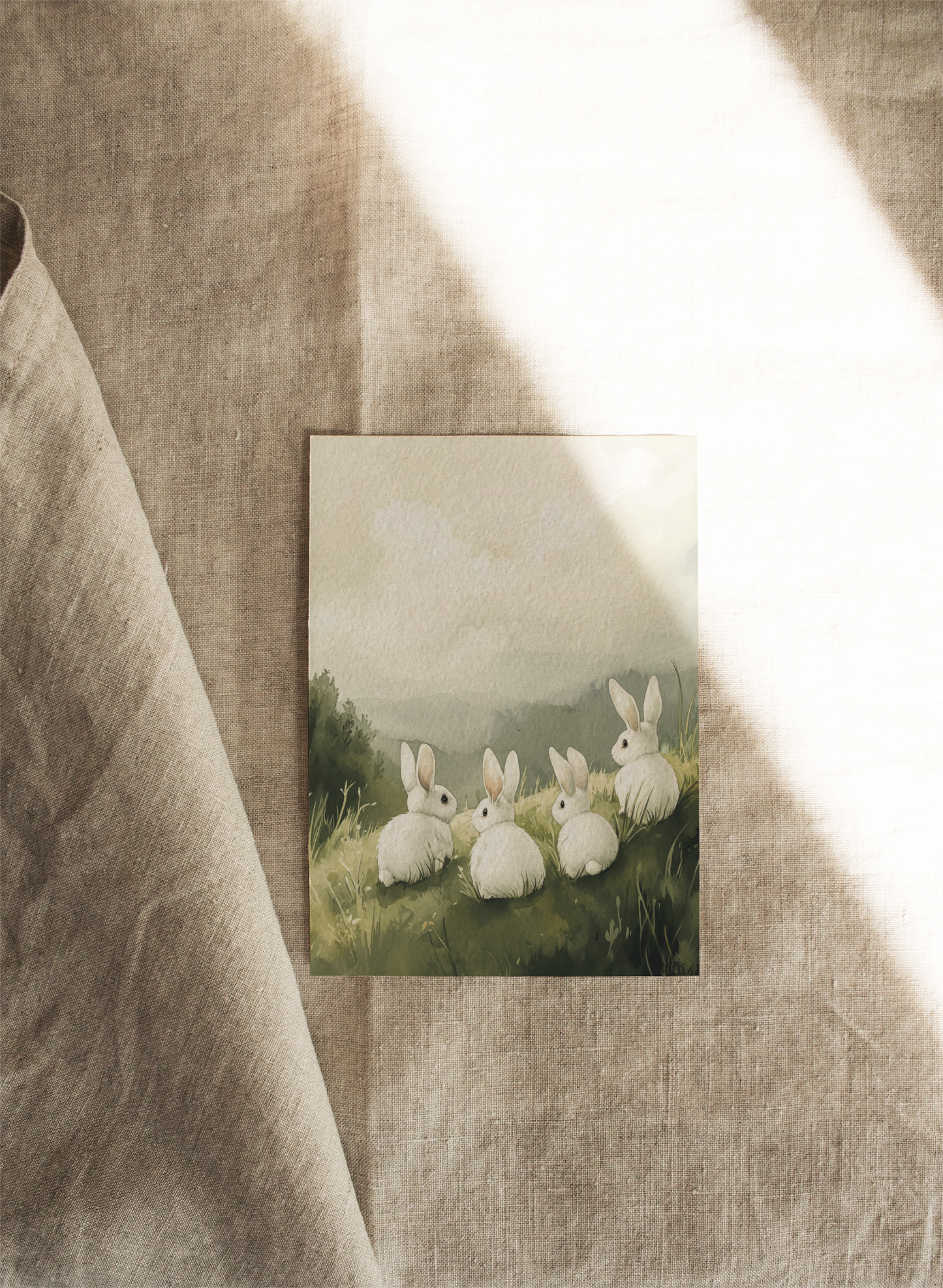 Bunnies on the Hill | Artisan Easter Cards