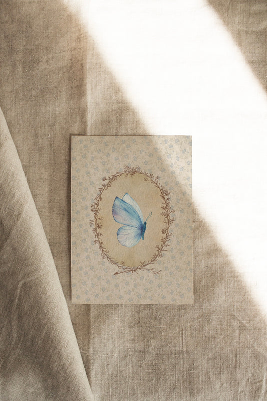 Spring Blue Butterfly | Tapestry of Tales