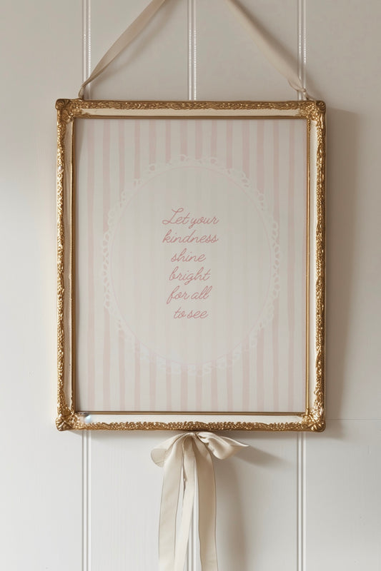 'Let Your Kindness Shine Bright' Quote | 2 Colour Options | Petite Étoile