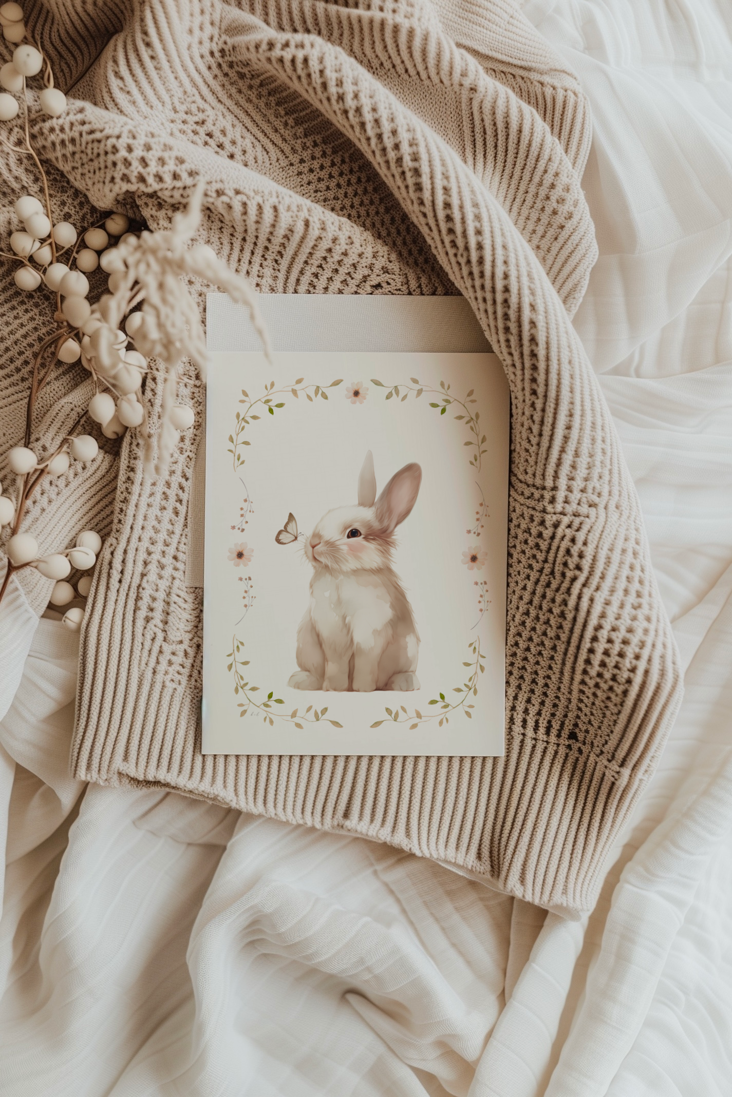 Bunny + Butterfly | Artisan Card