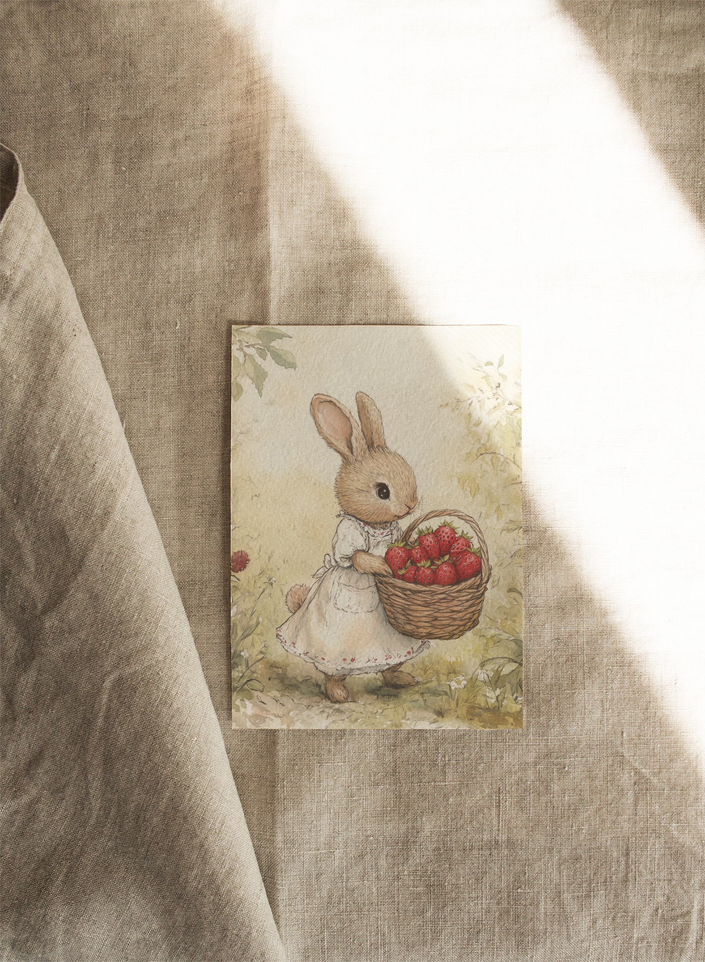 Strawberry Bunny | Artisan Easter Cards