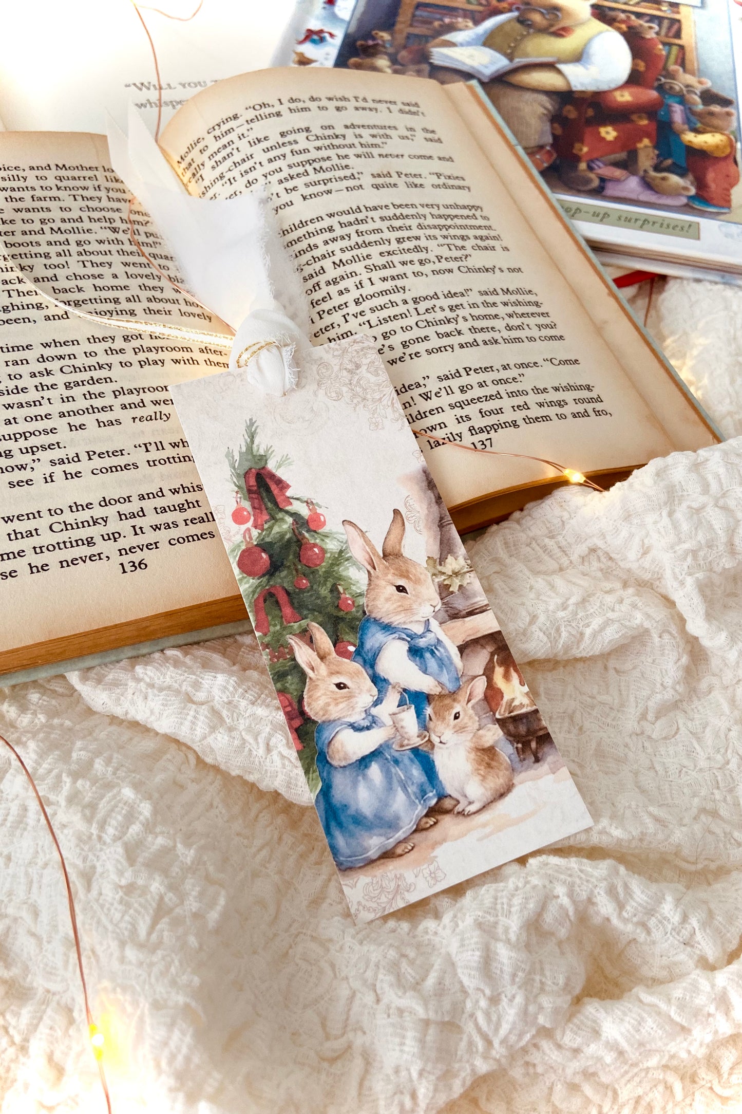 Sagebrush Bunny Family | Classic Christmas Tales | Bookmark