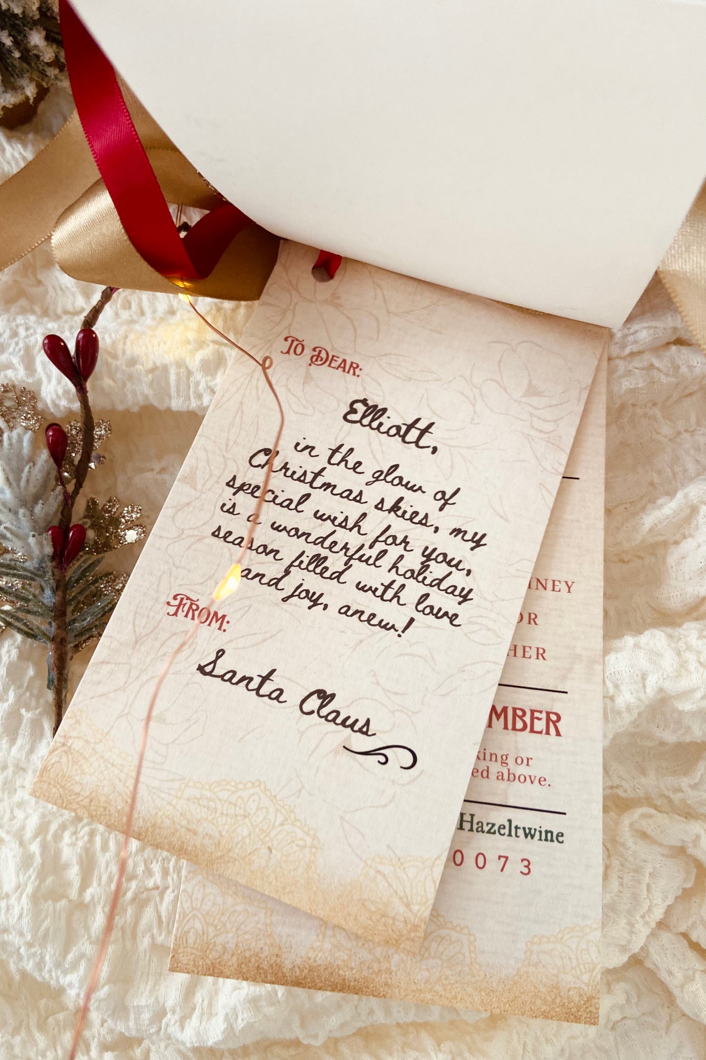 Personalised Gift Tag from Santa