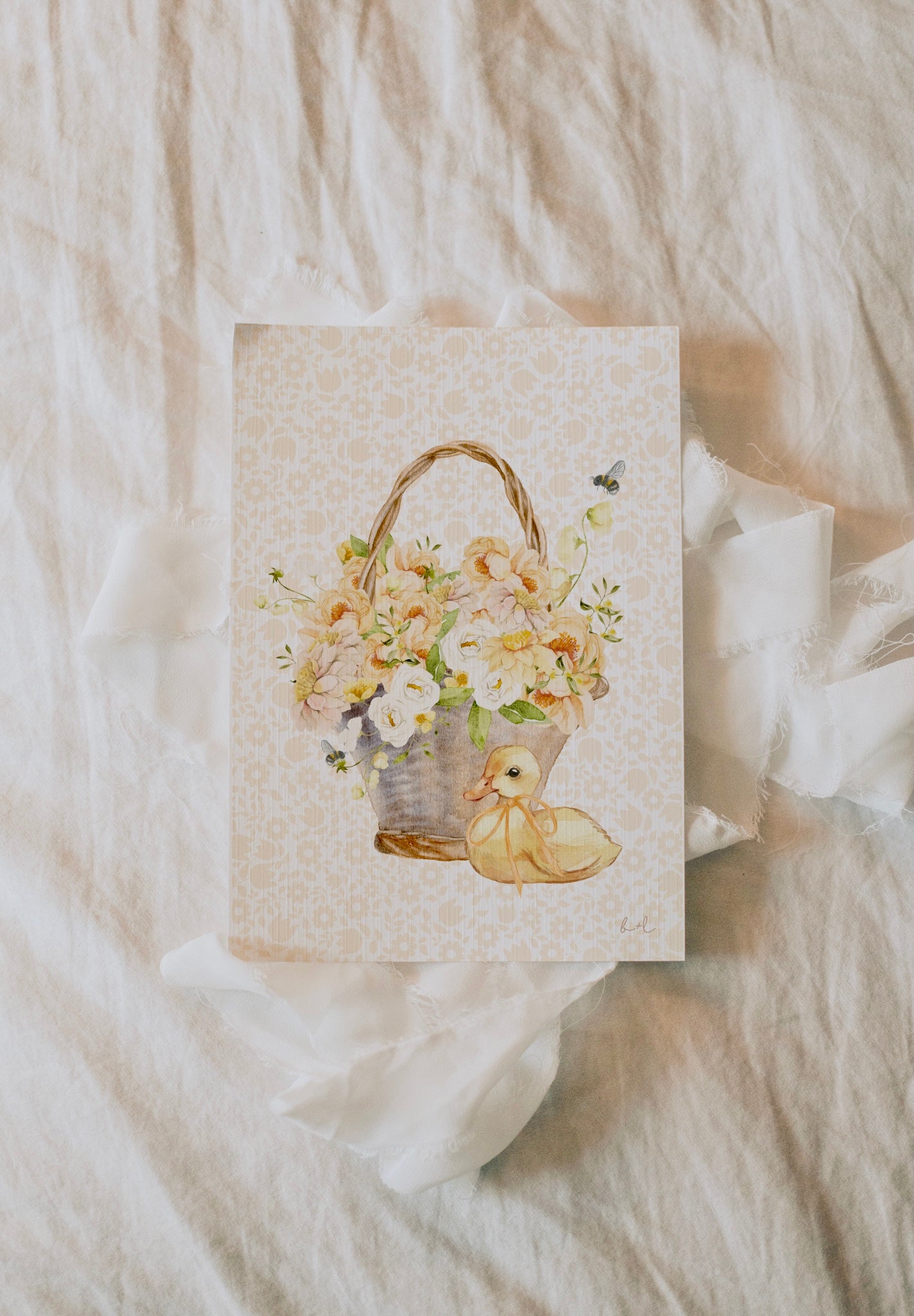 Clementine's Flower Basket & Duckling - Floral Edition - Whimsical Lane