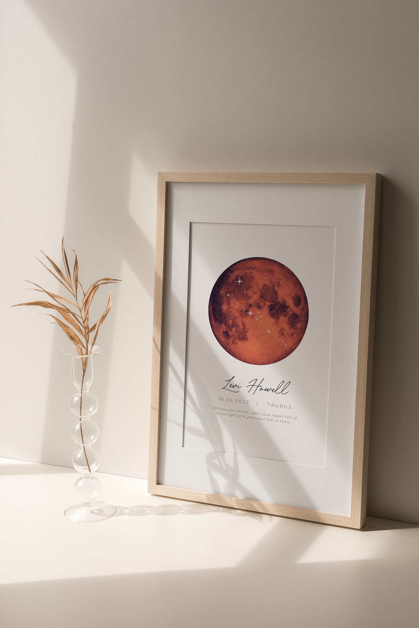 Moon + Constellation Custom Print