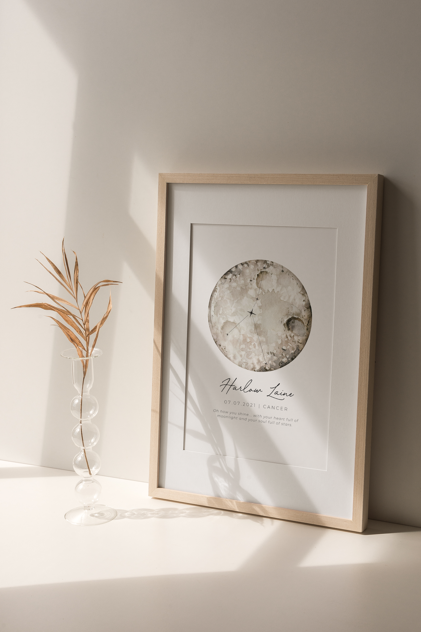 Moon + Constellation Custom Print