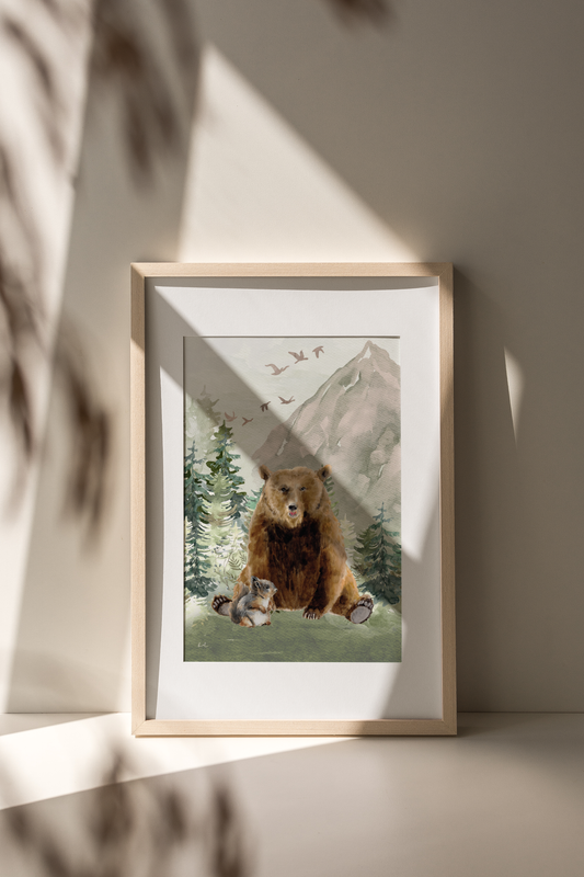 Brown Bear & Squirrel | Sierra Forest