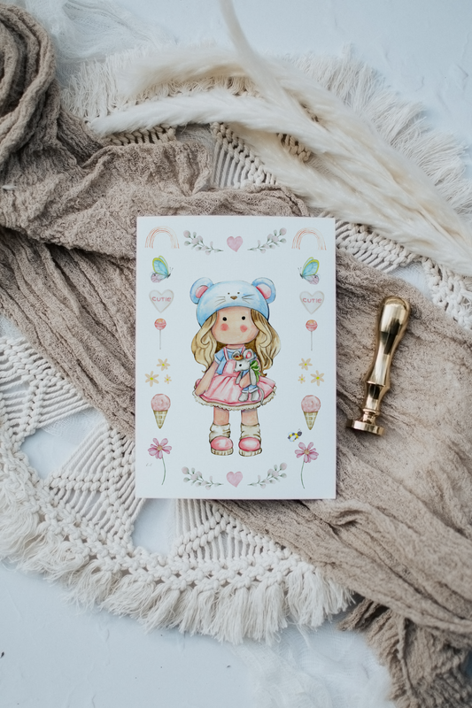 Russian Tilda Doll in Pink | Artisan Card