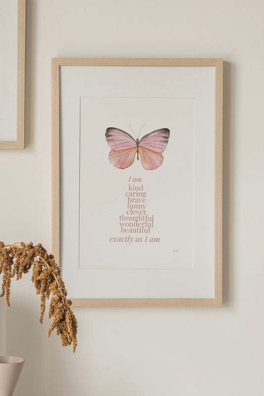 Affirmations for Children | Blush Pink Butterfly