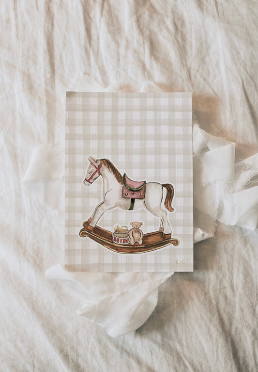 Clementine’s Rocking Horse - Gingham Edition - Whimsical Lane