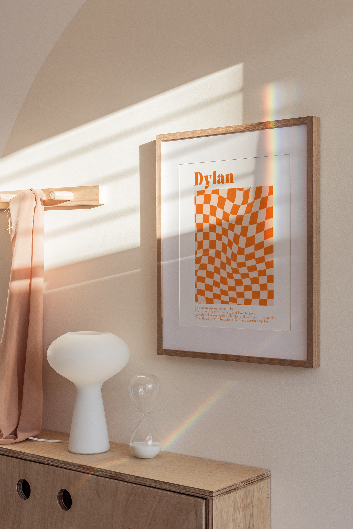 Warped Retro Checkers - Orange